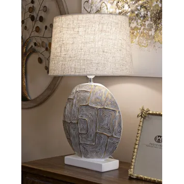 LAMPA STOŁOWA Z ŻYWICY ECLIPS 38X64 cm